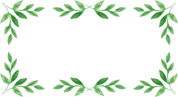 Рамка листья на прозрачном фоне