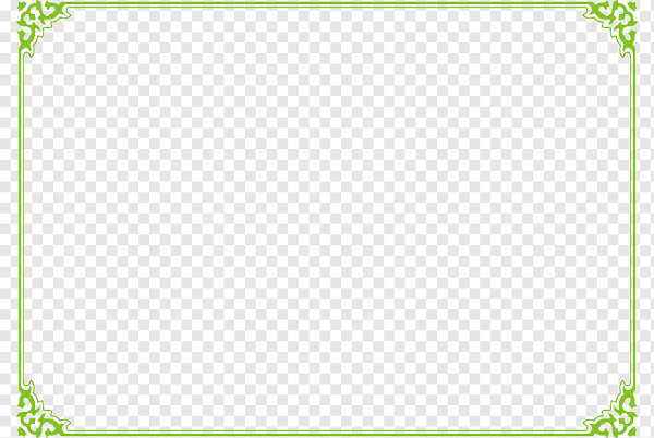 Зеленые узоры на прозрачном фоне рамка
