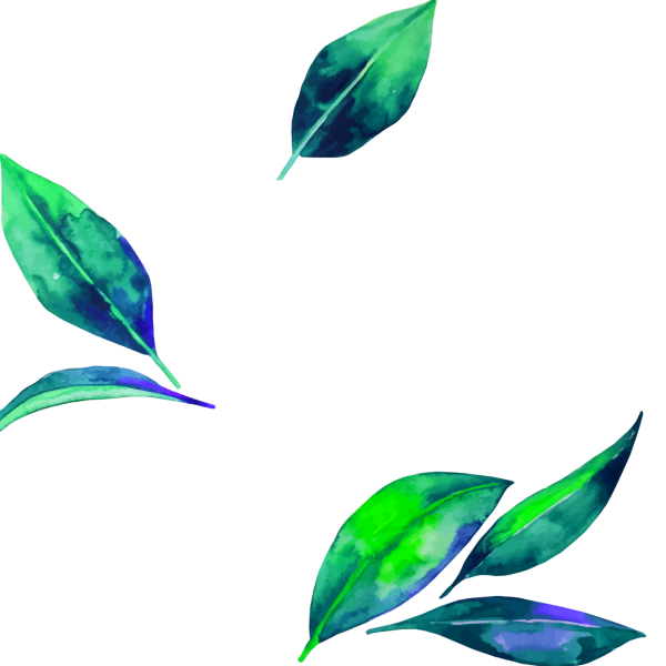 Листья акварель