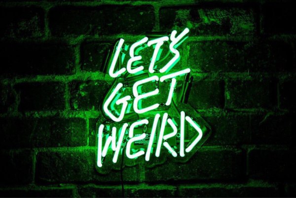 Неоновая вывеска зеленая