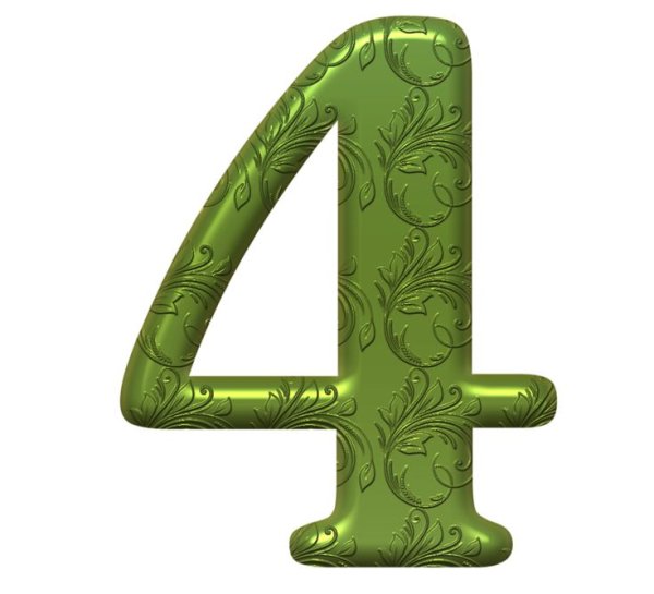 Красивые буквы зеленого цвета