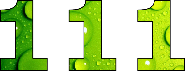 Цифра 1 зеленая