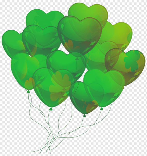 Зеленый воздушный шарик