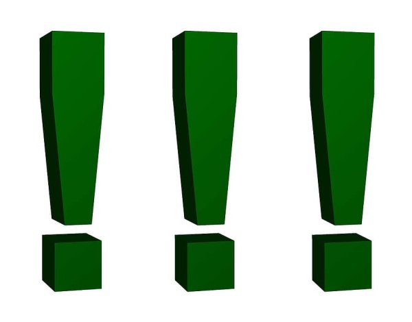 Восклицательный знак 3d