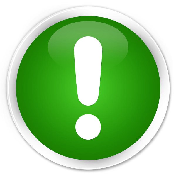 Восклицательный знак зеленый