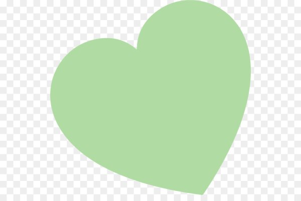 Зеленое сердечко без фона