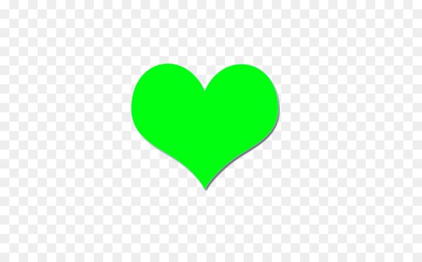 Зеленое сердечко без фона