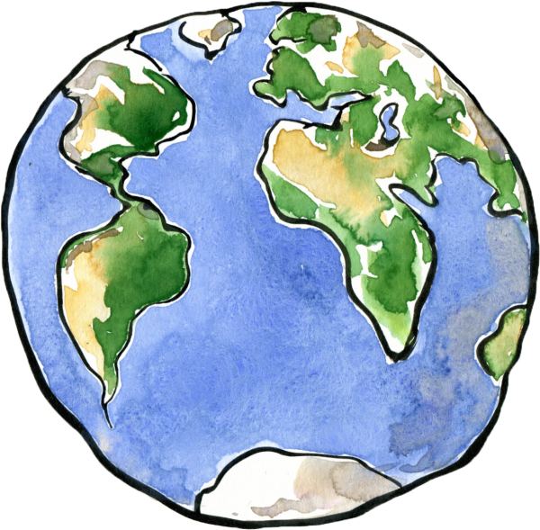 Земной шар рисунок