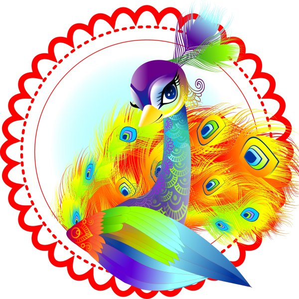 Сказочная птица в круге