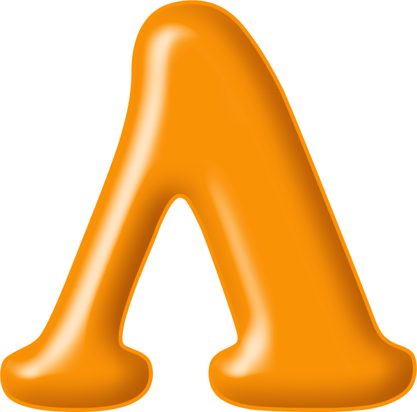 Буква л оранжевая