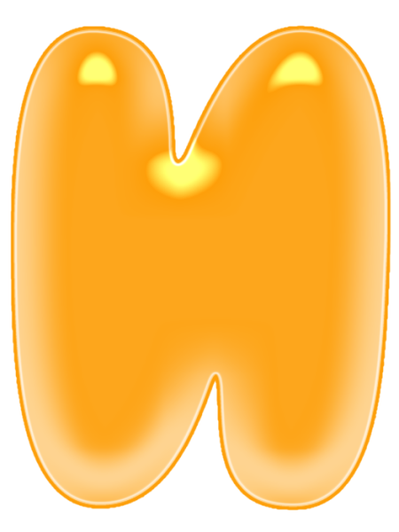 Буква а оранжевая