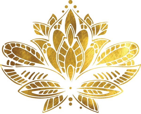 Векторные золотые цветы