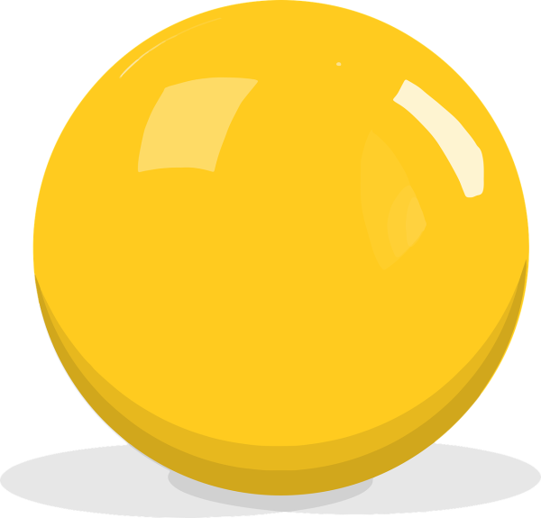 Шар желтый круглый