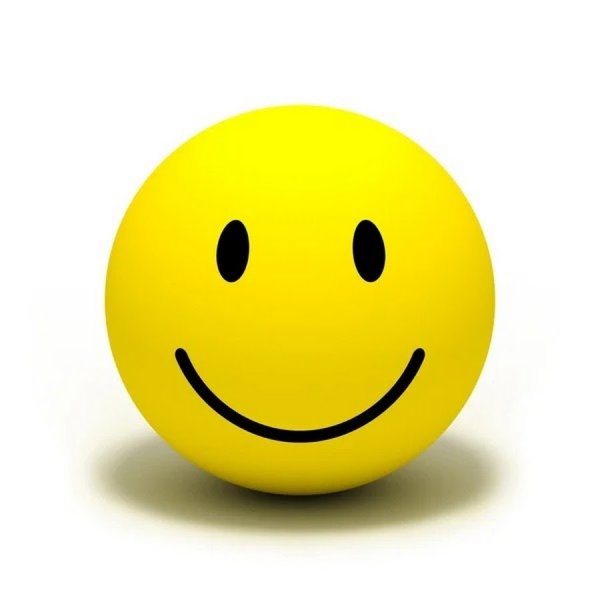 Желтый смайлик с улыбкой