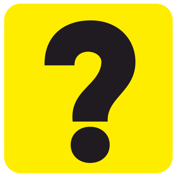Знак вопроса желтый