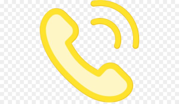 Желтый значок трубки