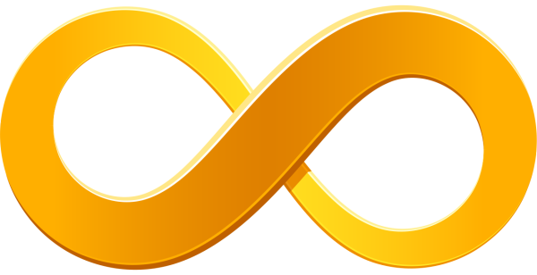 Знак бесконечности на прозрачном фоне