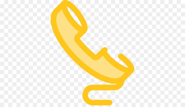 Значок телефонной трубки желтый