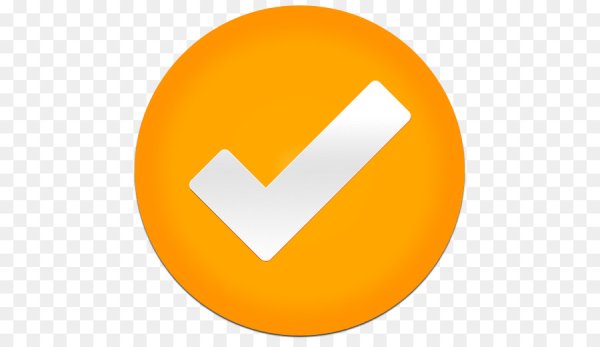 Оранжевая галочка