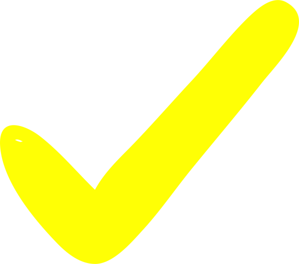 Галочка символ желтая