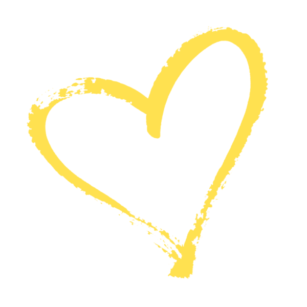 Желтые сердечки на прозрачном фоне