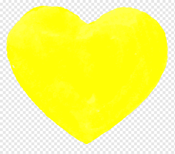 Сердце желтого цвета