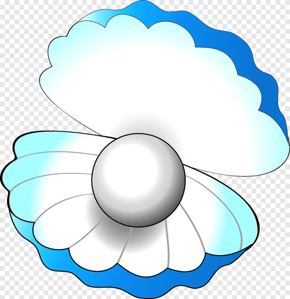 Ракушка с жемчужиной мультяшная