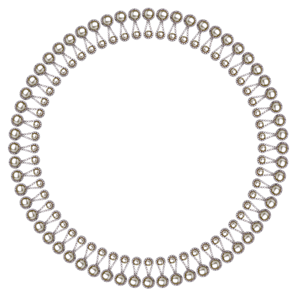 Рамка круглая жемчуг