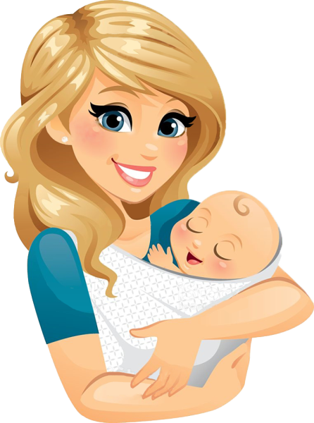 Клипарт мама с ребенком