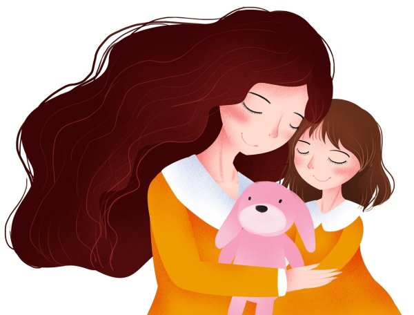 Мама с ребенком рисунок