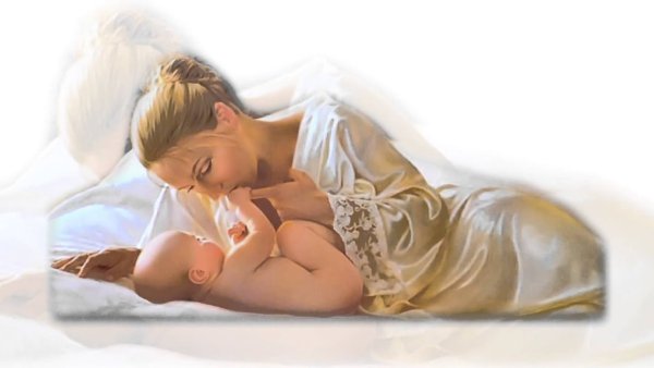 Анимация мама с ребенком