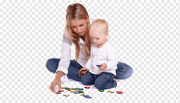 Мать с ребенком на белом фоне