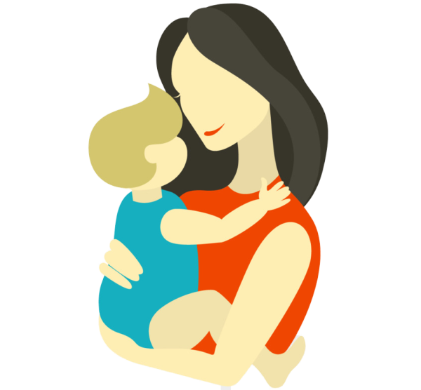 Мама с ребенком рисунок