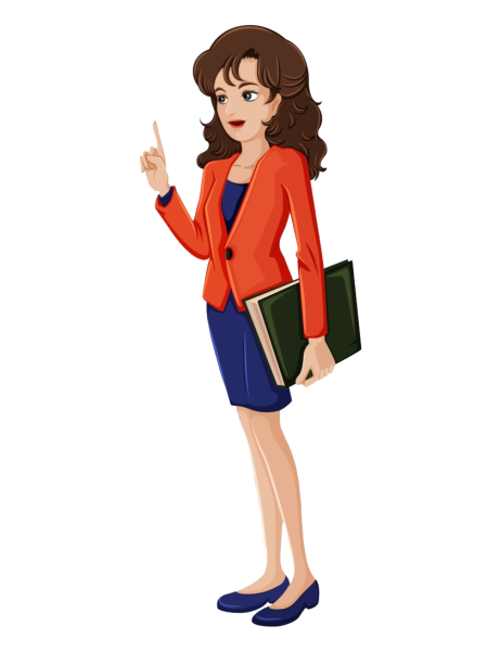 Преподаватель на прозрачном фоне