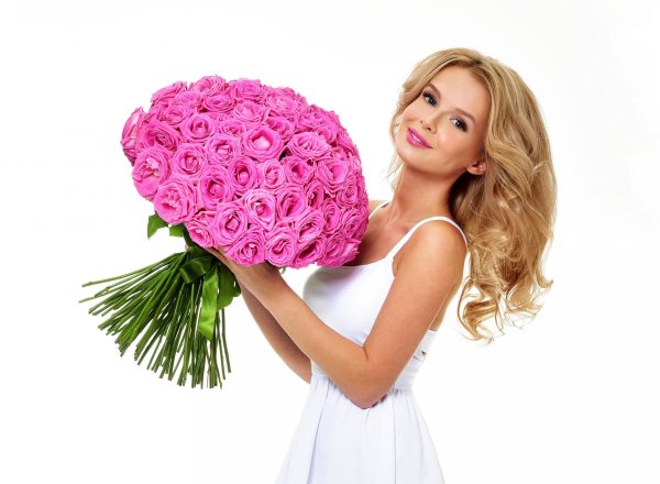 Женщина с цветами