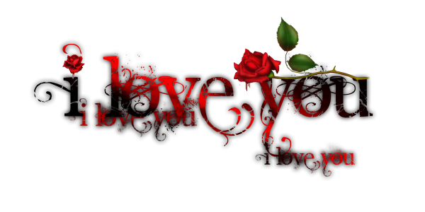 Я тебя люблю на прозрачном фоне