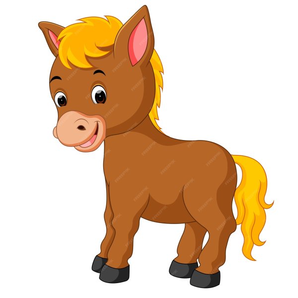 Лошадь для детей мультяшная