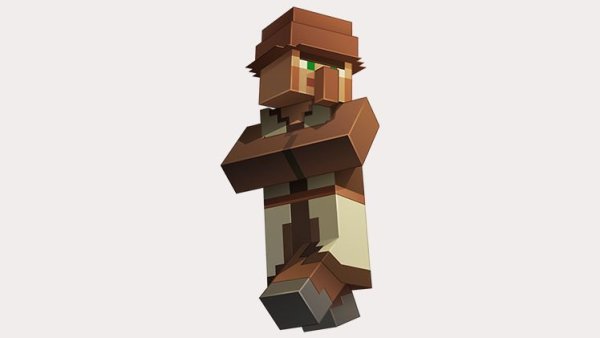 Житель в МАЙНКРАФТЕ без фона