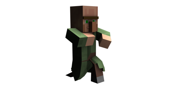 Житель в МАЙНКРАФТЕ без фона