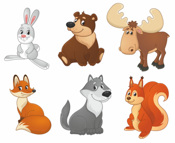 Лесные звери для детей