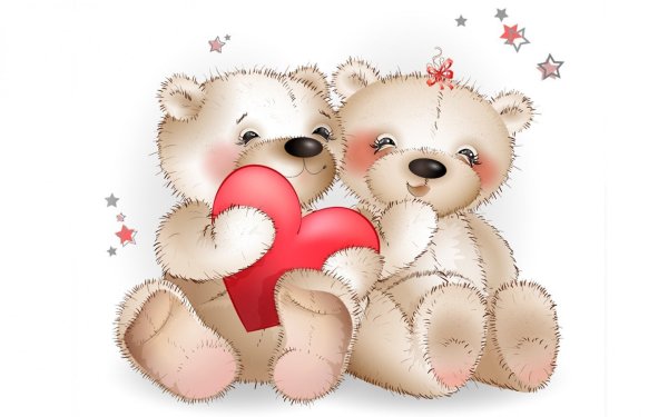Влюбленные мишки