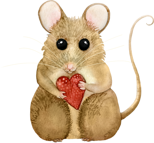Мышка с сердечком