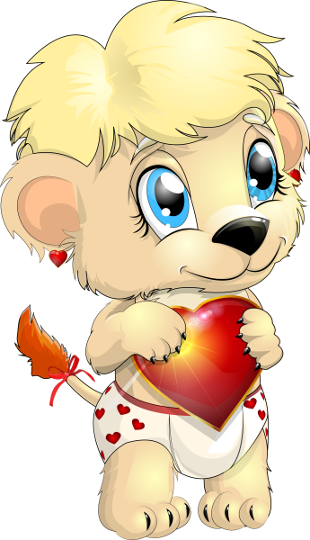 Милые зверюшки с сердечками