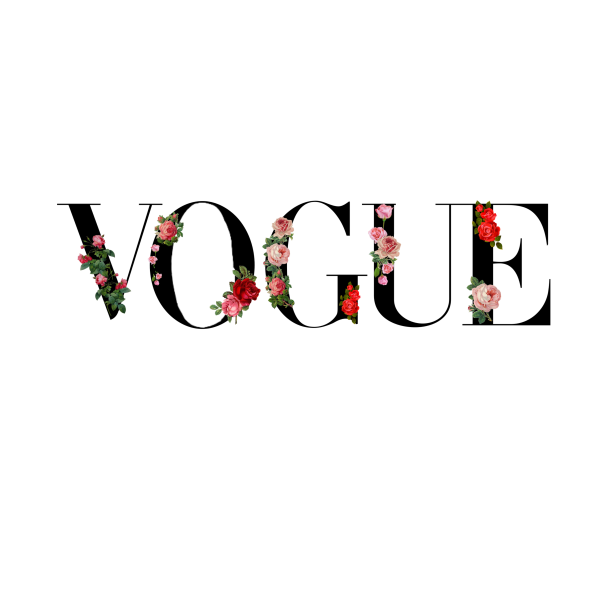 Vogue на белом фоне
