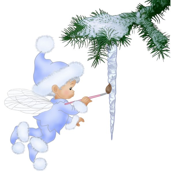 Зима для детей на прозрачном фоне