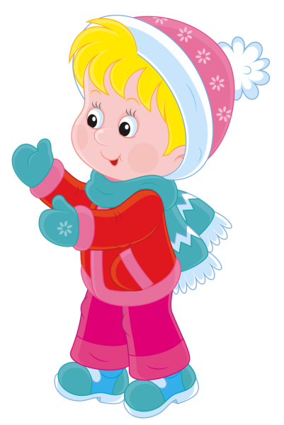 Мультяшные дети зимой