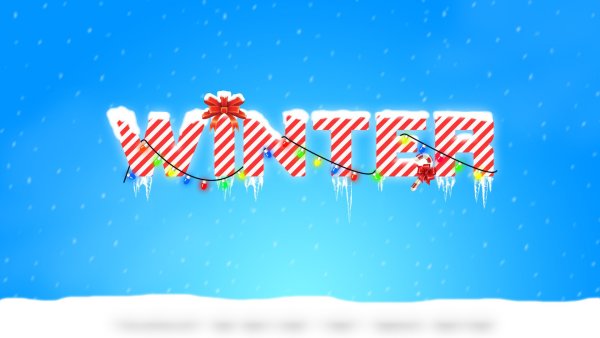 Winter надпись