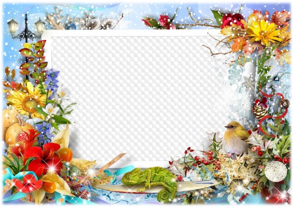 Рамки для поздравления с днем рождения зимние