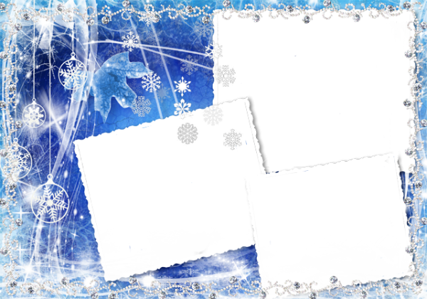 Зимние рамки для коллажа