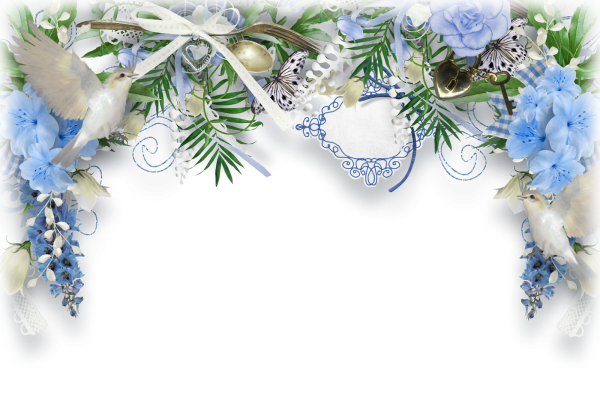 Рамка зимние цветы